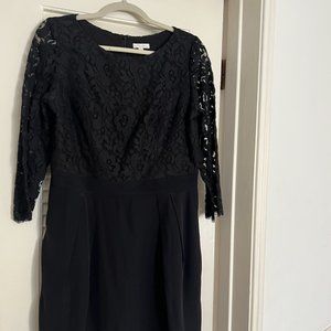 Shoshanna Black Lace Top Dress